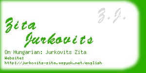 zita jurkovits business card